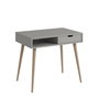 Hanah Home Mesa de Estudio Gris y Madera con Estantes
